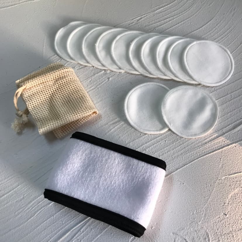 Disque démaquillant NARAFET blanc en velours de bambou